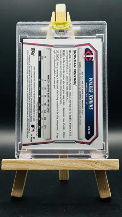 2026 Bowman Walker Jenkins Prospect Auto Blue Paper /150 BPA-WJ Minnesota Twins - Image 2
