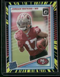 2025 Donruss Optic #289 Jordan Watkins Electricity #/75 - Image 1