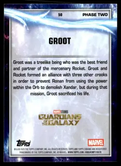 2025 Topps Chrome Marvel Shimmer Groot #50 - Image 2