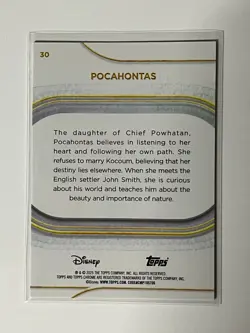 2025 Topps Chrome Disney Pocahontas Mini Diamonds #30 - Image 2
