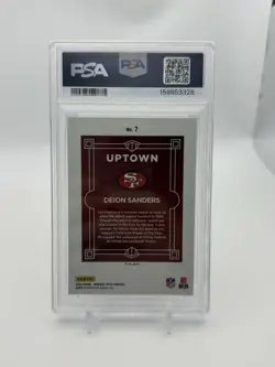 Panini 2025 Donruss Optic Uptown #7 Deion Sanders 49ers PSA 8 - Image 2