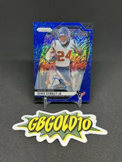 DEREK STINGLEY JR. 2024 PANINI PRIZM BLUE SHIMMER FOTL AUTO /25 Q3974 - Image 1
