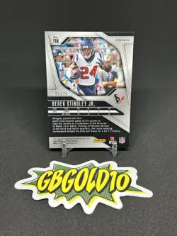 DEREK STINGLEY JR. 2024 PANINI PRIZM BLUE SHIMMER FOTL AUTO /25 Q3974 - Image 2