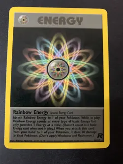 Pokemon TCG Rainbow Energy 80/82 Team Rocket NM - Image 1