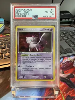 2006 Pokemon POP SERIES 4 MEW HOLO #4 PSA 8 NM MINT - Image 1