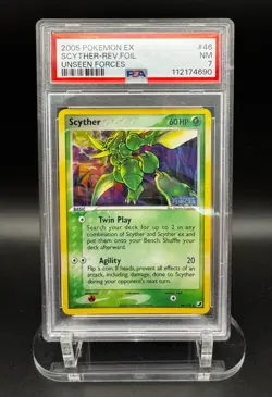 Pokemon TCG: Scyther - EX Unseen Forces #46 Reverse Holographic [PSA 7 NM] - Image 1