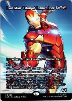 Iron Man, Titan of Innovation (Borderless) Marvel Universe Eternal-Legal Foil NM - Image 1