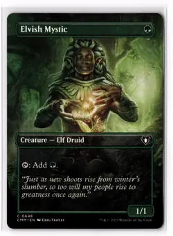Elvish Mystic (Borderless) 648 Commander Masters CMM NM - Image 1