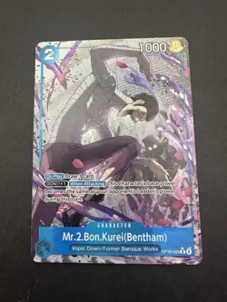 Bandai Mr.2.Bon.Kurei (Bentham) OP16-055 SR Alt Art Foil English 1000 2c - Image 2