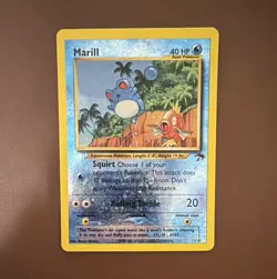 The Pokemon Marill 11/18 Southern Islands Reverse Holo 40 HP Basic Eng - Image 1