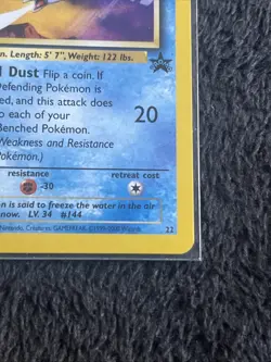 Pokemon Articuno #22 Black Star Promo 2000 WOTC Movie Card LP/MP Vintage - Image 4