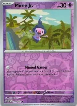 Mime Jr. 031/091 Pokemon Paldean Fates Common NM Pokemon TCG - Image 1