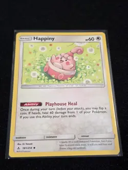 HAPPINY 161/214 Uncommon Unbroken Bonds Pokemon Near Mint - Image 1