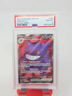 2024 Pokemon TEF EN Temporal Forces #193 Gengar EX Ultra Rare 193/162 PSA 8 - Image 1
