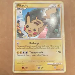 Pokemon Pikachu HGSS03 2010 Holo Promo Basic Card 70HP English - Image 1