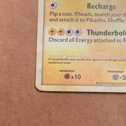 Pokemon Pikachu HGSS03 2010 Holo Promo Basic Card 70HP English - Image 5
