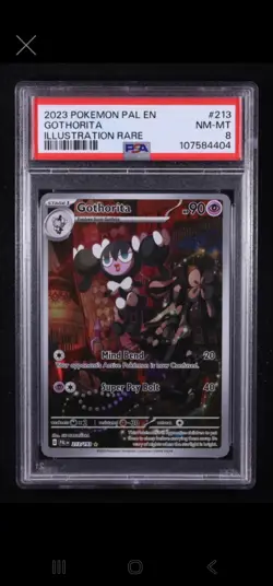 Gothorita 2023 Pokemon TC Scarlet & Violet Paldea Evolved #213 (PSA 8) - Image 1