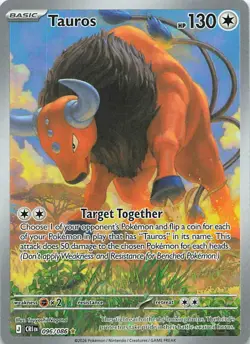 Tauros 096/086 Holo Illustration Rare Chaos Rising Pokemon Near Mint - Image 1