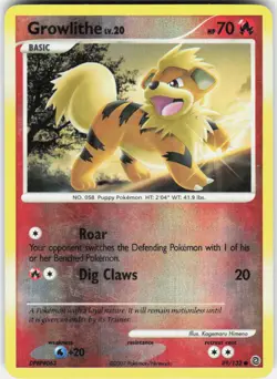 Growlithe 89/132 Common Secret Wonders Pokemon Reverse Holo Lightly Played - Image 1