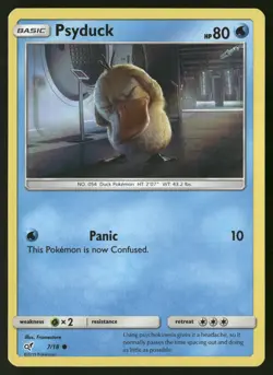 Pokemon Psyduck Detective Pikachu Holo 7/18 Common Near Mint - Image 1