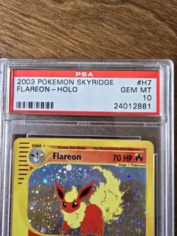 PSA 10 GEM MINT Flareon H7/H32 HOLO RARE Skyridge Pokemon Card - Image 5