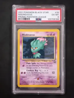 Misdreavus 2001 Pokemon Black Star Promo, League #39, PSA 6 EX-MT - Image 1