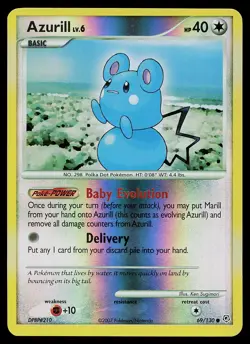 Pokemon Card - Azurill Diamond & Pearl 69/130 Reverse Holo Common - Image 1