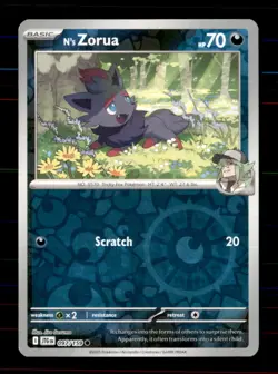 N's Zorua 097/159 Common Journey Together Pokemon Reverse Holo Near Mint - Image 1