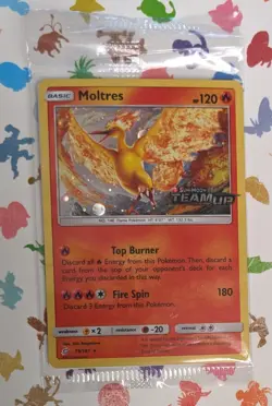 Pokemon TCG Moltres 19/181 Team Up Stamped Promo Holo Sealed *US Seller* - Image 1