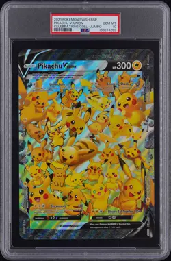 2021 POKEMON SWSH BLACK STAR PROMO PIKACHU V-UNION PSA 10 - Image 1