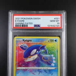PSA 10 Kyogre 021/072 Pokemon Shining Fates Amazing Rare Holo Graded Card - Image 2