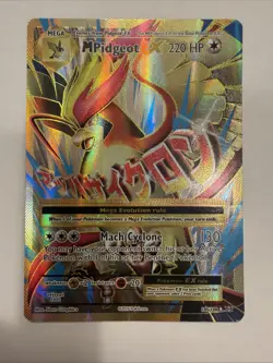 Holo Pokemon TCG M Pidgeot EX Full Art Ultra Rare Card 105/108 XY Evolutions - Image 1