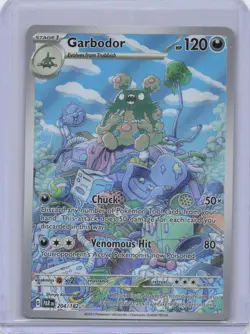 Pokemon TCG Garbodor Holo Illustration Rare SV04: Paradox Rift 204/182 NM - Image 1