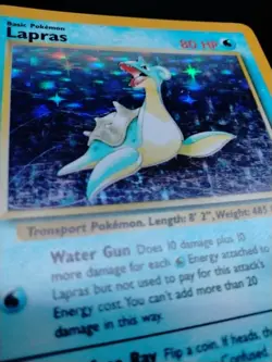 Lapras Holo Fossil Pokemon Card 10/62 - Image 2
