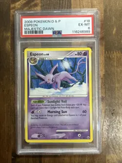 Graded PSA 6 2008 Pokemon D&P Espeon Majestic Dawn #18 - Image 1