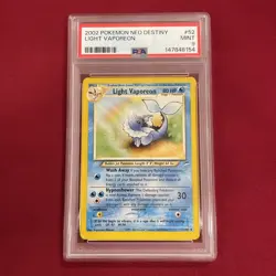GRADED PSA 9 2002 Pokemon NEO Destiny Light Vaporeon #52 - Image 1