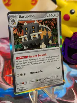 Bastiodon MEP 085 Prerelease Stamped Promo - Pokemon TCG: Pitch Black - NM - Image 3