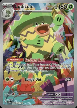 Pokemon TCG 2025 Ludicolo PFL Illustration Rare NM Holo 095/094 - Image 1