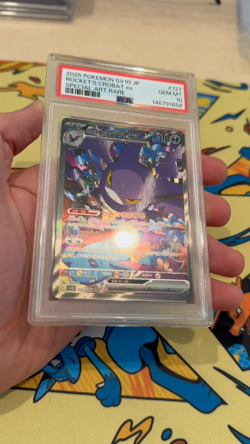 2025 Rocket's Crobat ex Pokemon JP Sv10 127 Secret Art Rare Graded Card PSA 10 - Image 2