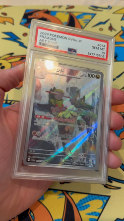 2024 Fraxure Pokemon Japanese Sv6a-Night Wanderer 074 Graded Card PSA 10 AR - Image 2