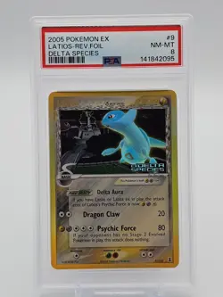 LATIOS 2005 POKEMON EX DELTA SPECIES REVERSE FOIL RARE 9/113 PSA 8 Q7285 - Image 1