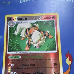 Nintendo Pokemon TCG Arcanine 1/111 Rising Rivals Reverse Holo Rare Eng 2009 - Image 2