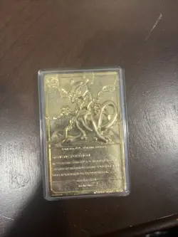 1999 Pokemon 23k Gold Plated Mewtwo Burger King Trading Card - Image 1