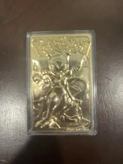 1999 Pokemon 23k Gold Plated Mewtwo Burger King Trading Card - Image 2