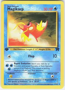 Magikarp 1st Edition Pokemon Team Rocket 47/82 NM - Image 1
