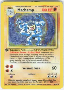 Machamp 1st Edition Holo Pokemon Deck Exclusives 008/102 HP - Image 1