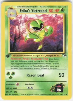 Erika's Victreebel 1st Edition Pokemon Gym Heroes 026/132 LP - Image 1