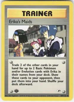 Erika's Maids 1st Edition Pokemon Gym Heroes 109/132 LP - Image 1