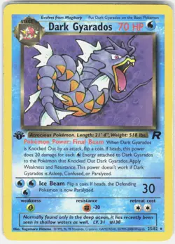 Dark Gyarados 1st Edition Pokemon Team Rocket 25/82 LP - Image 1
