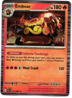 Emboar Holo 13/86 Pokemon SV: White Flare - Image 1